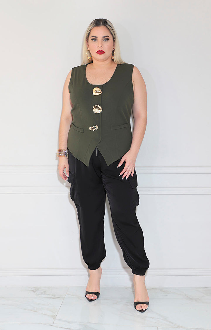 Chaleco verde olivo - CHALECO XL Boutiquemirel 