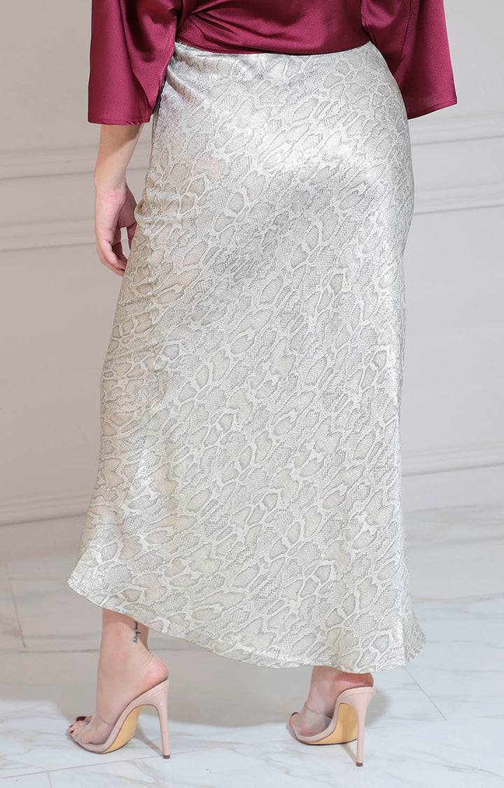 Falda beige snake