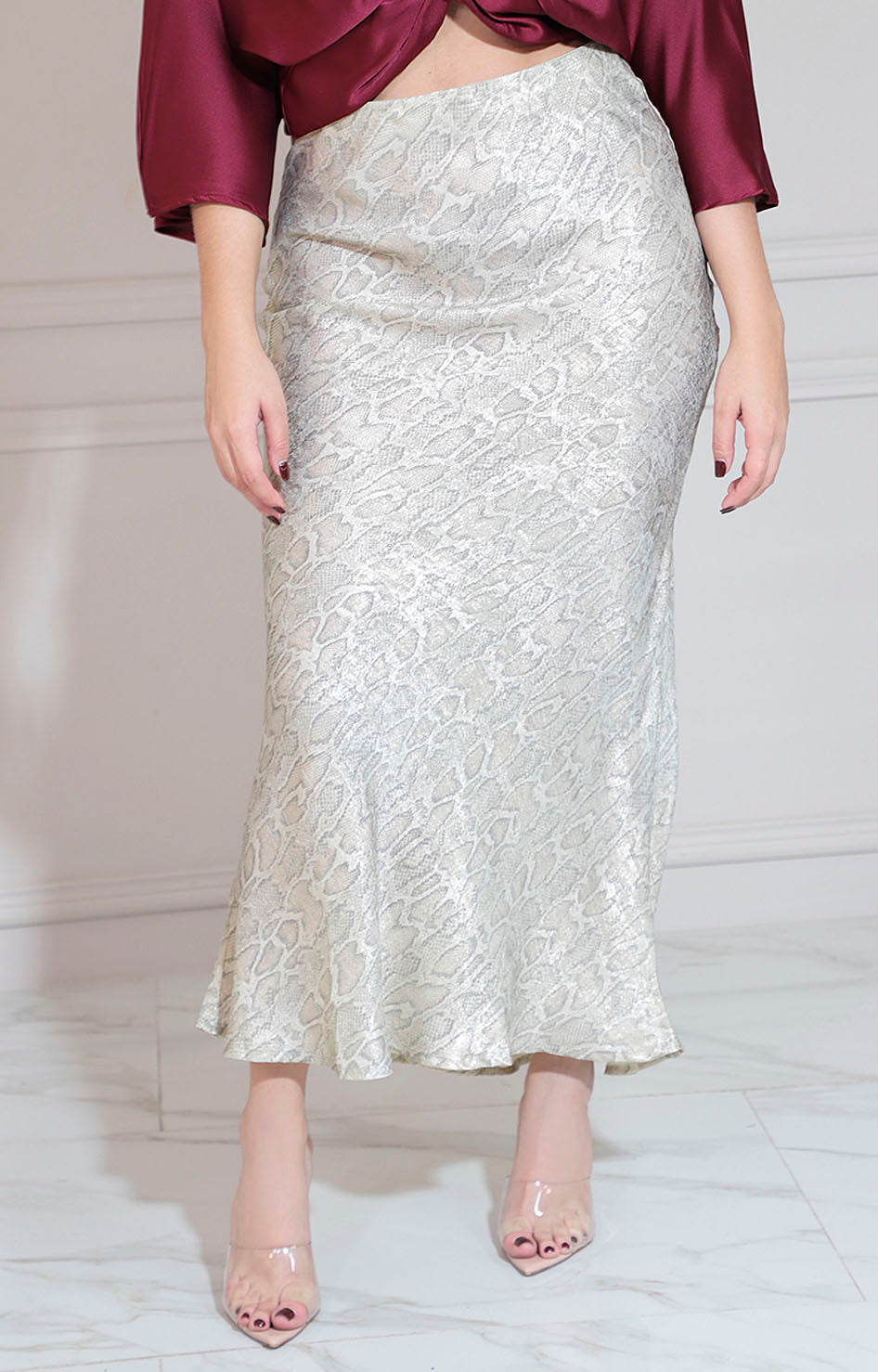 Falda beige snake - FALDA Boutiquemirel 