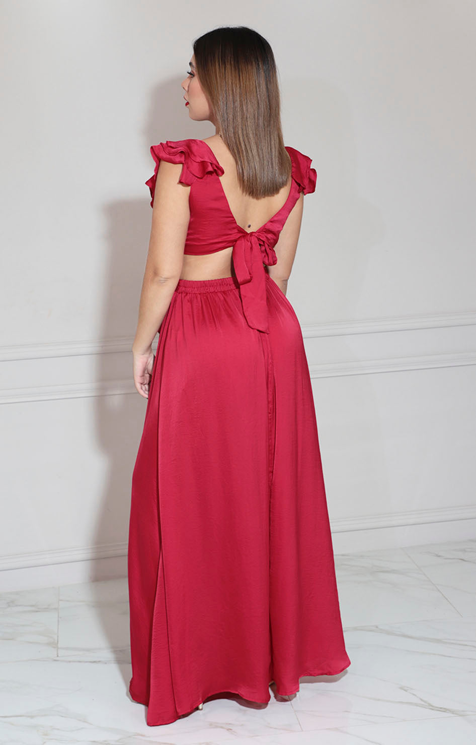 Vestido rojo cut-out