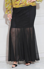 Falda negra con transparencia - FALDA XL Boutiquemirel 