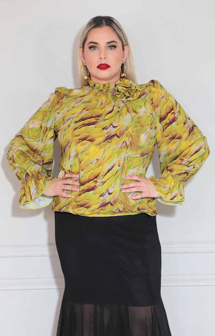 Blusa lima estampada