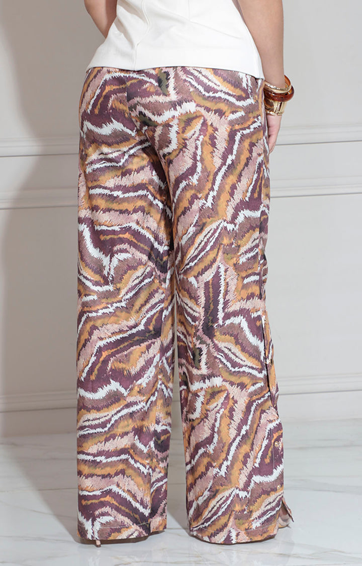 Pantalón beige estampado