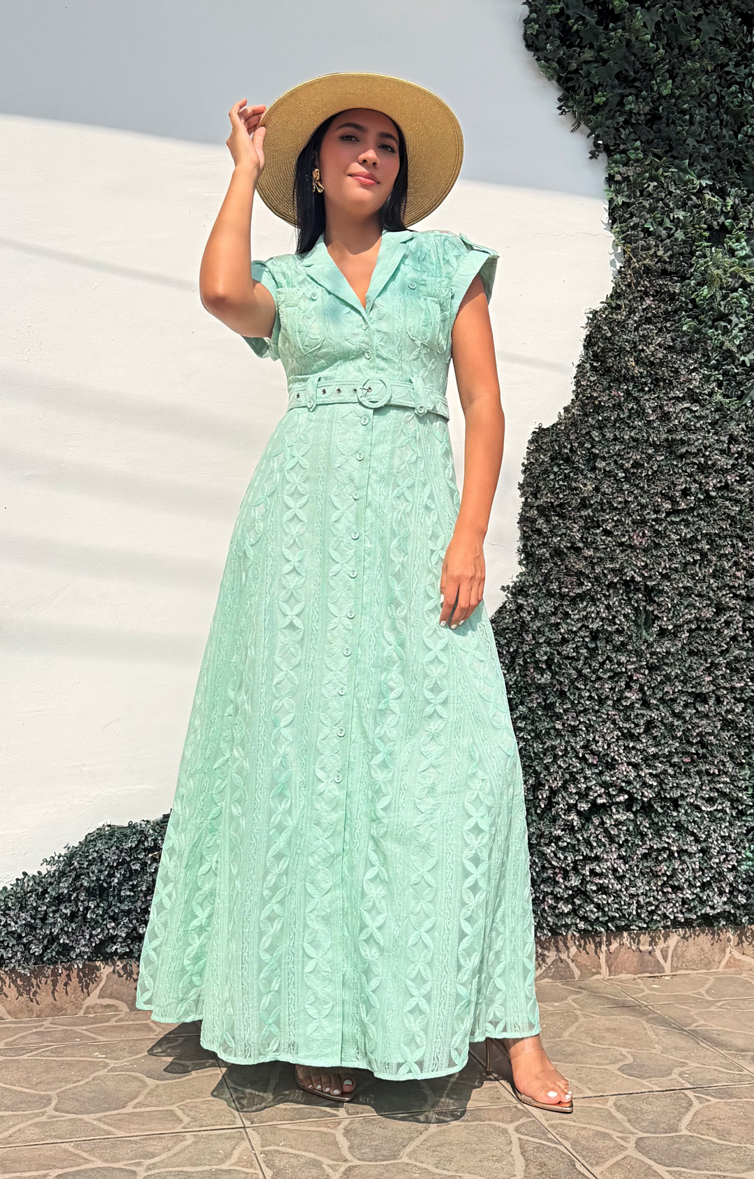 Vestido menta - VESTIDO LARGO REGULAR Boutiquemirel 
