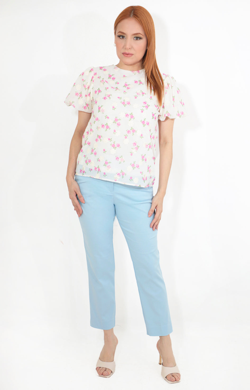 Blusa blanca con flores - BLUSA Boutiquemirel 