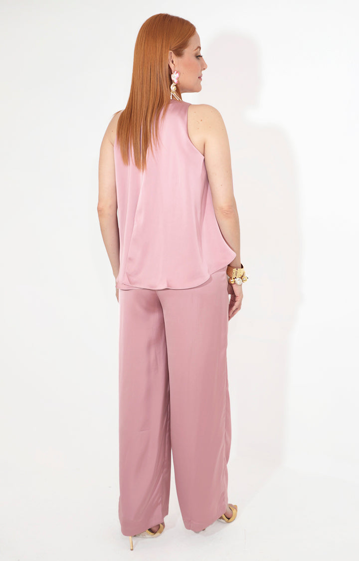 Palazzo rosa con volante superior - PALAZZO Boutiquemirel 