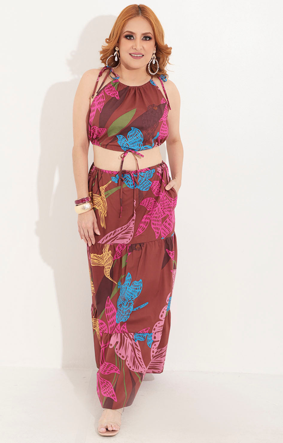 Conjunto cafe con estampado - CONJUNTO Boutiquemirel 