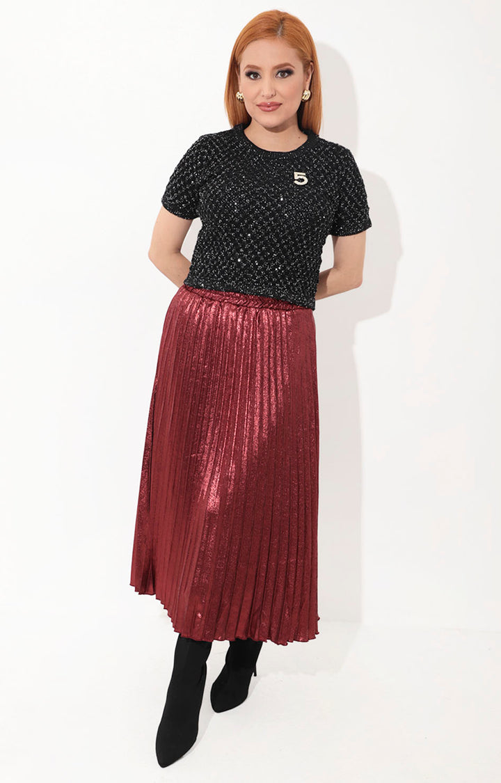 Blusa negra con brillo - BLUSA Boutiquemirel 