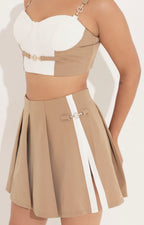 Conjunto beige con blanco - CONJUNTO Boutiquemirel 