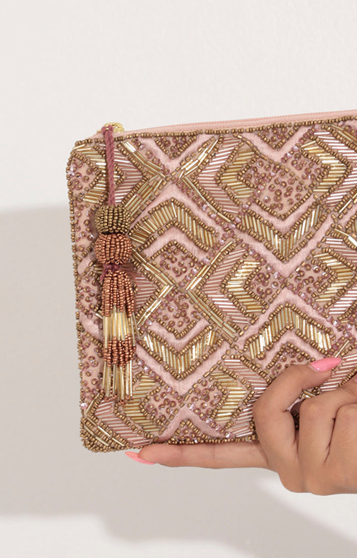 Bolsa beige bordada - BOLSA Boutiquemirel 