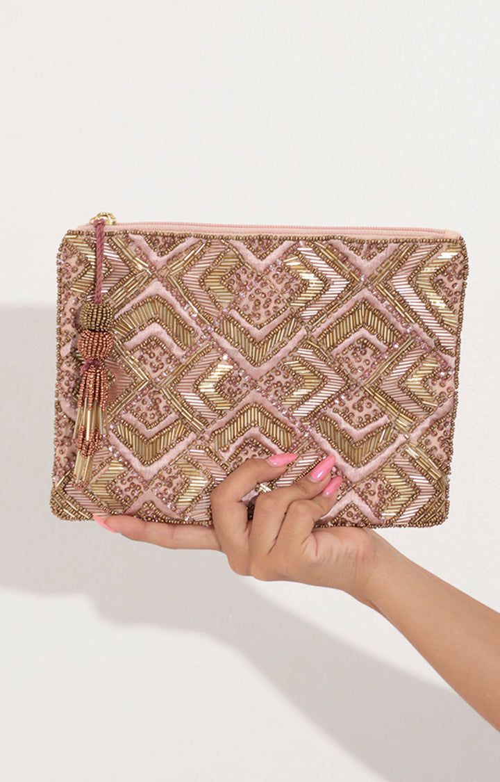 Bolsa beige bordada - BOLSA Boutiquemirel 