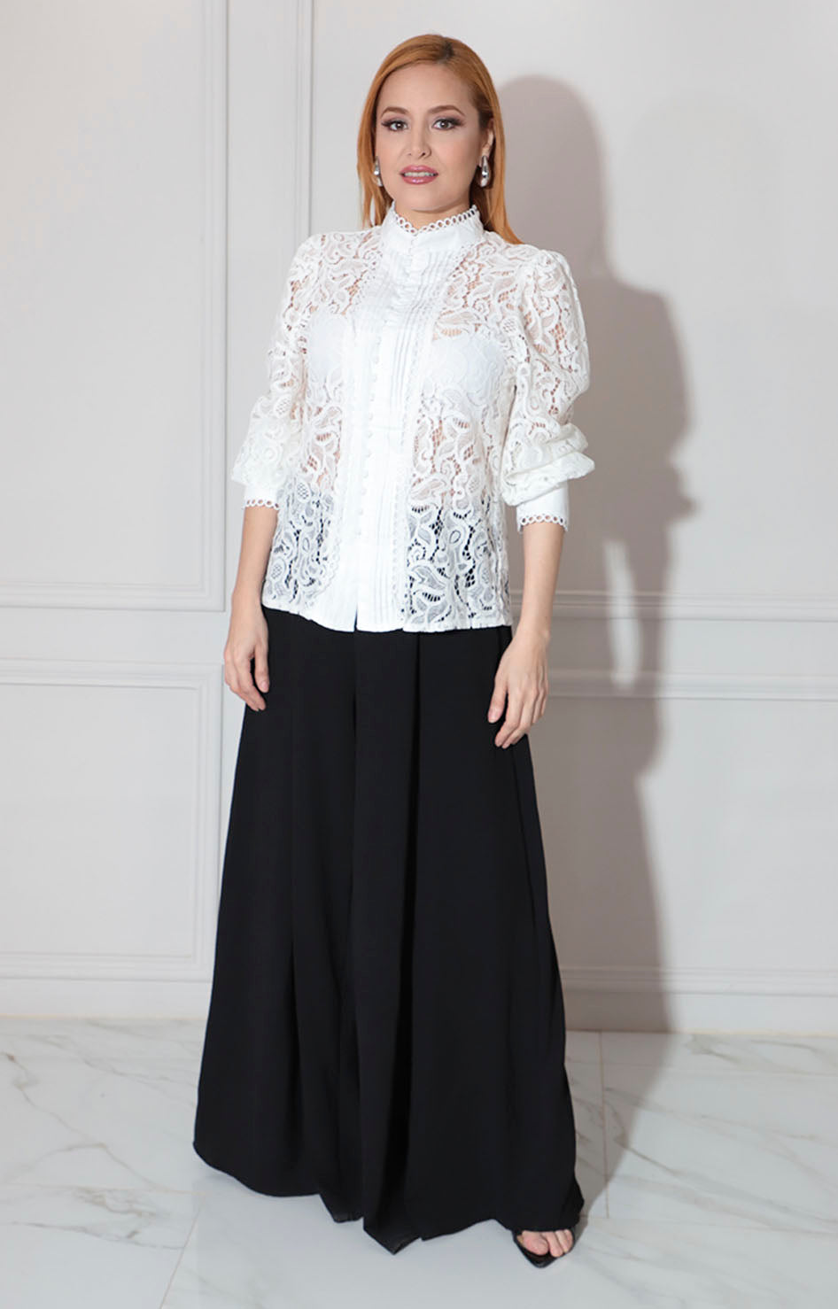 Blusa blanca de guipure - BLUSA Boutiquemirel 