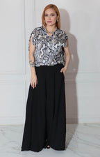 Blusa gris estampada - BLUSA Boutiquemirel 
