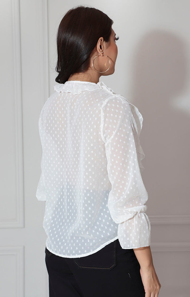 Blusa beige con olanes - BLUSA Boutiquemirel 