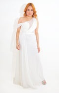 Vestido blanco de fiesta con pedrería - VESTIDO Boutiquemirel 
