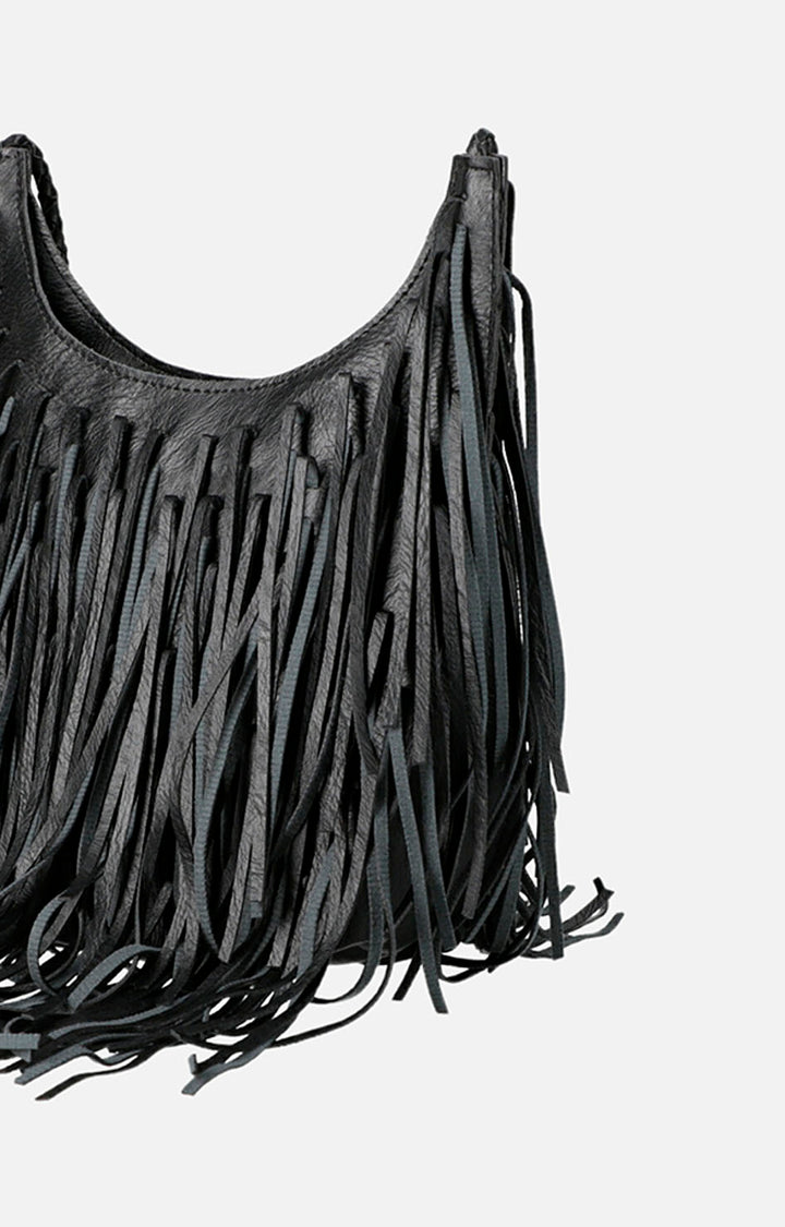 Bolsa negra con flecos - BOLSA Boutiquemirel 