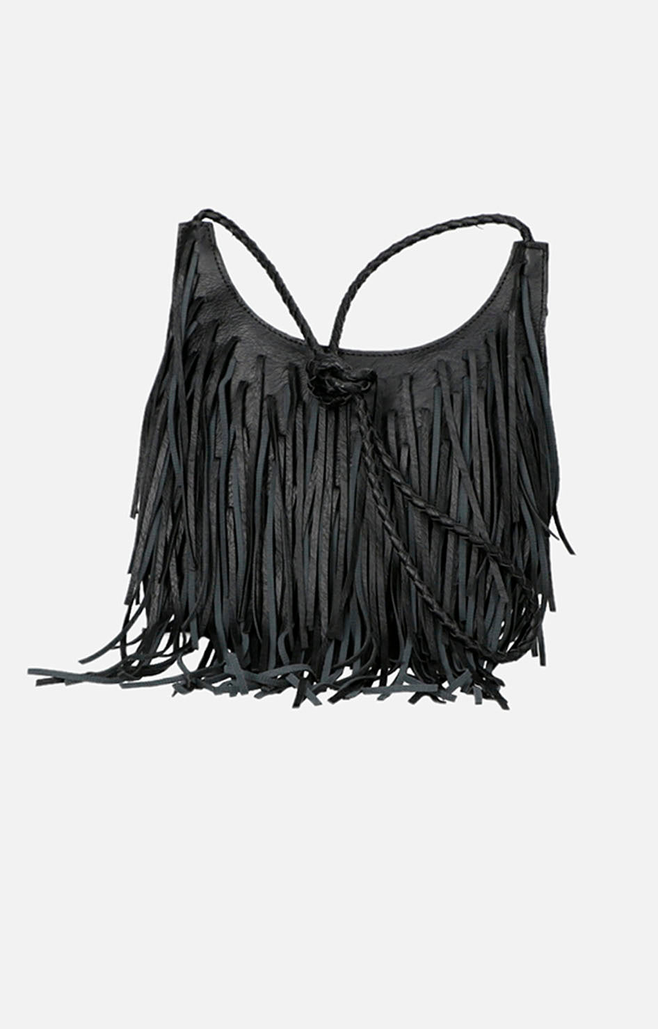 Bolsa negra con flecos - BOLSA Boutiquemirel 
