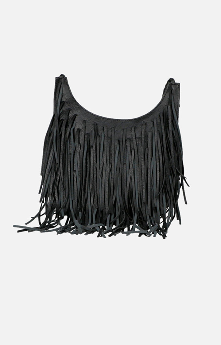 Bolsa negra con flecos - BOLSA Boutiquemirel 