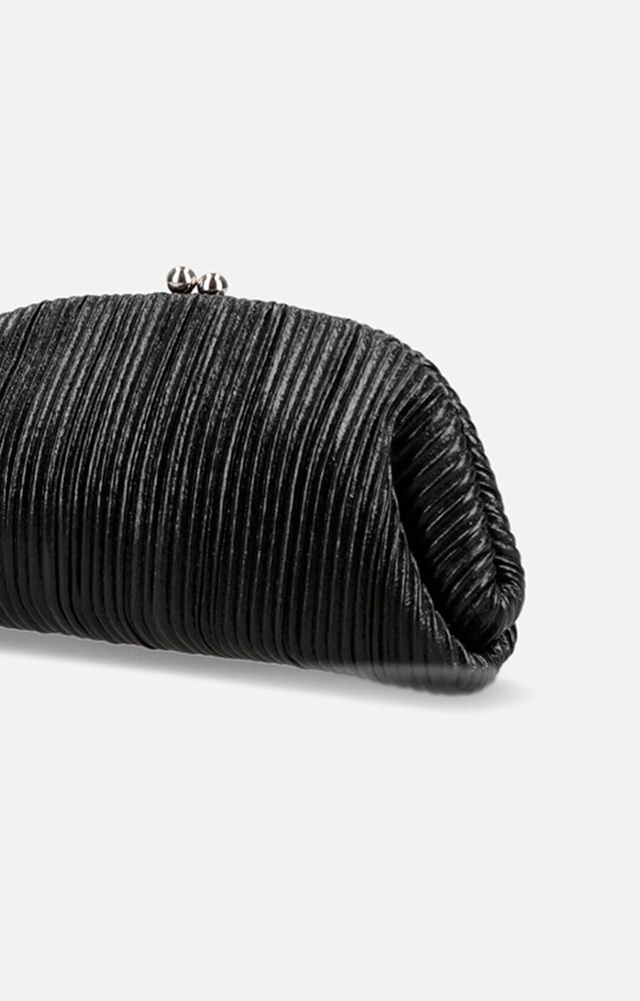 Clutch negra con textura - BOLSA Boutiquemirel 