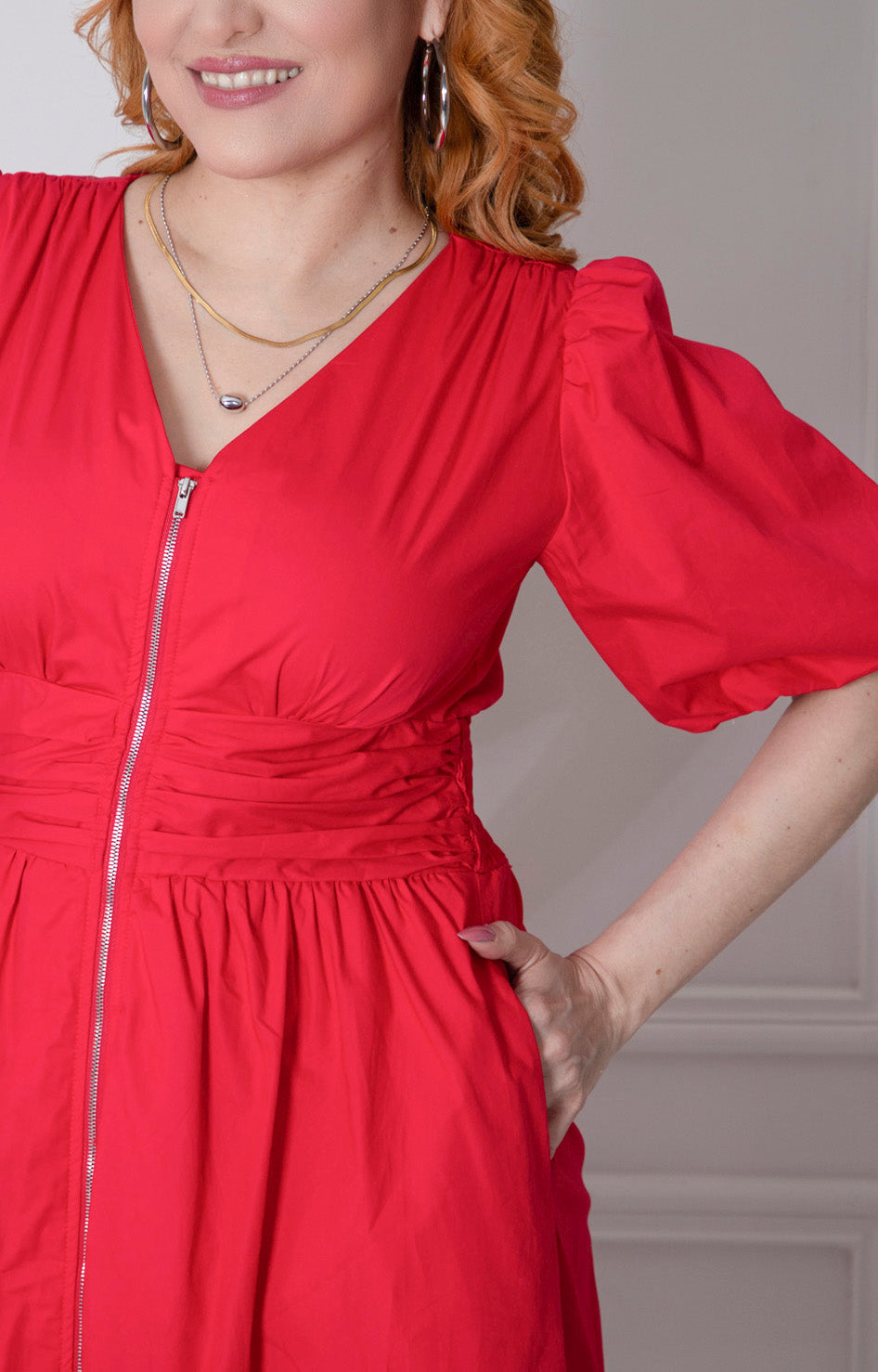 Vestido rojo largo con cierre - VESTIDO LARGO REGULAR Boutiquemirel 