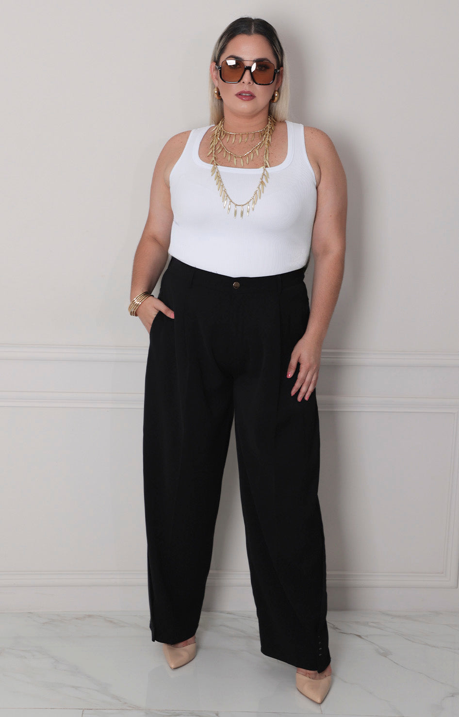 Pantalòn  amplio - PANTALON CURVY Boutiquemirel 