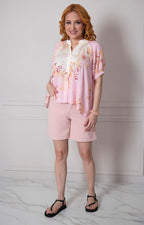 Blusa rosa estampada de botones - BLUSAS REGULAR Boutiquemirel 