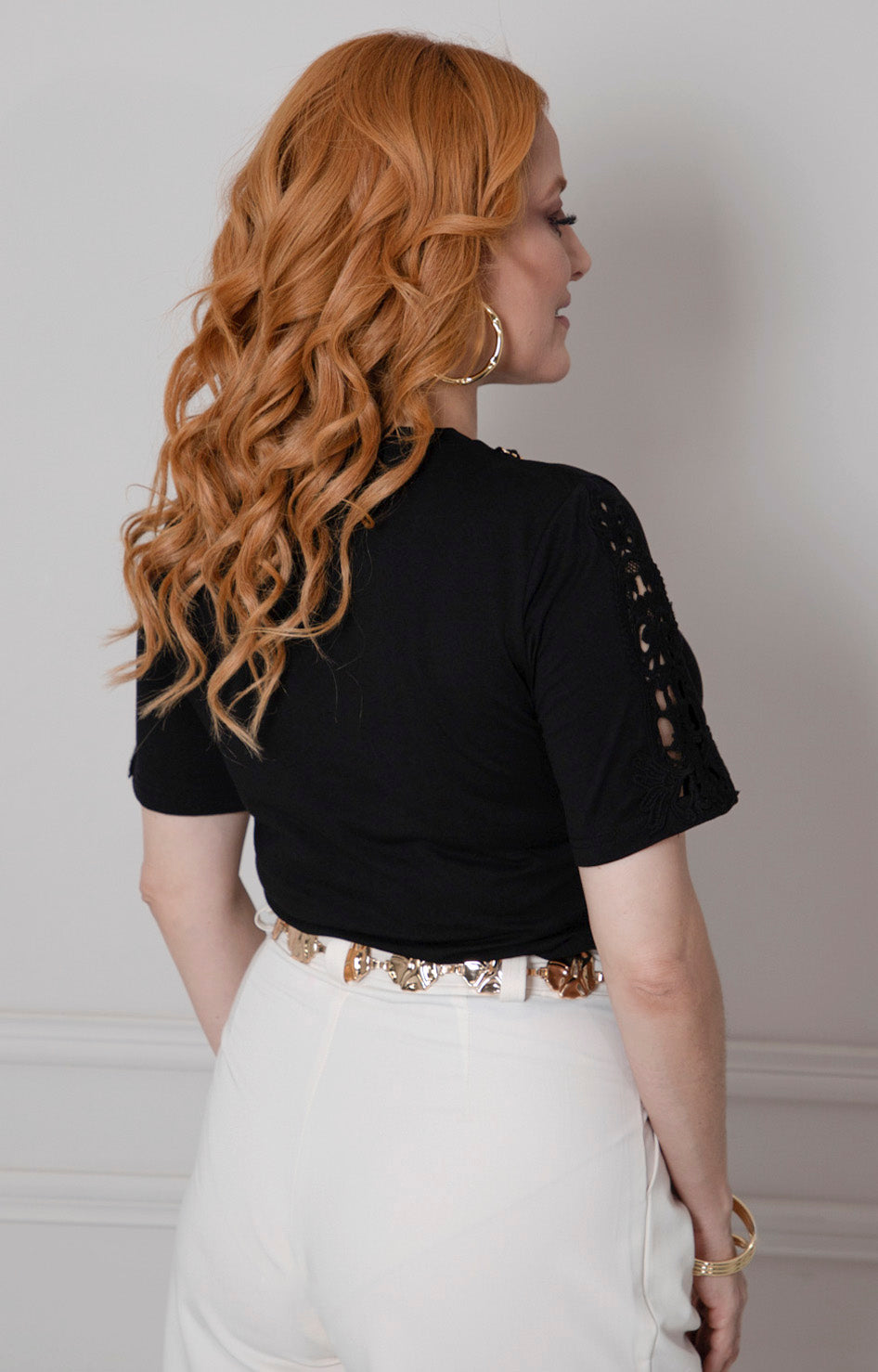 Blusa negra con brillos - BLUSA Boutiquemirel 