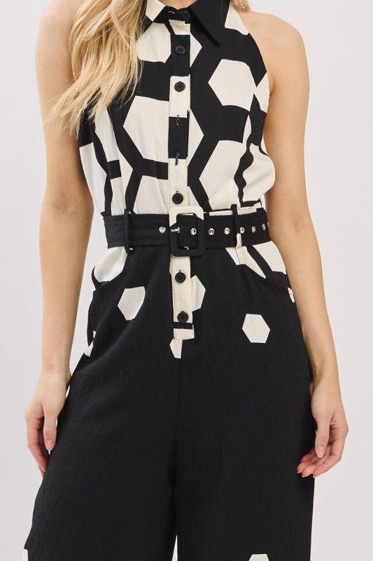 Palazzzo negro estampado