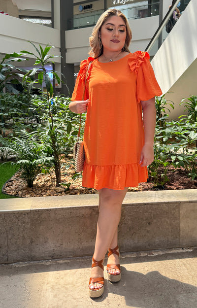 Vestido naranja - VESTIDO Boutiquemirel 