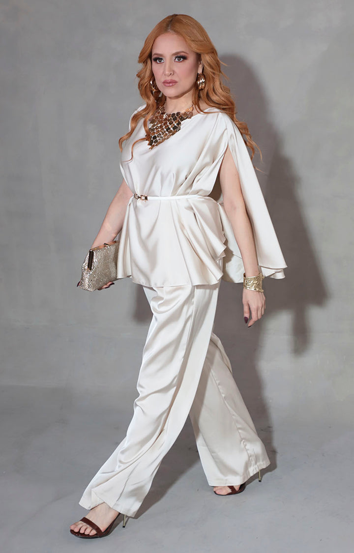 Conjunto satinado beige - CONJUNTO Boutiquemirel 