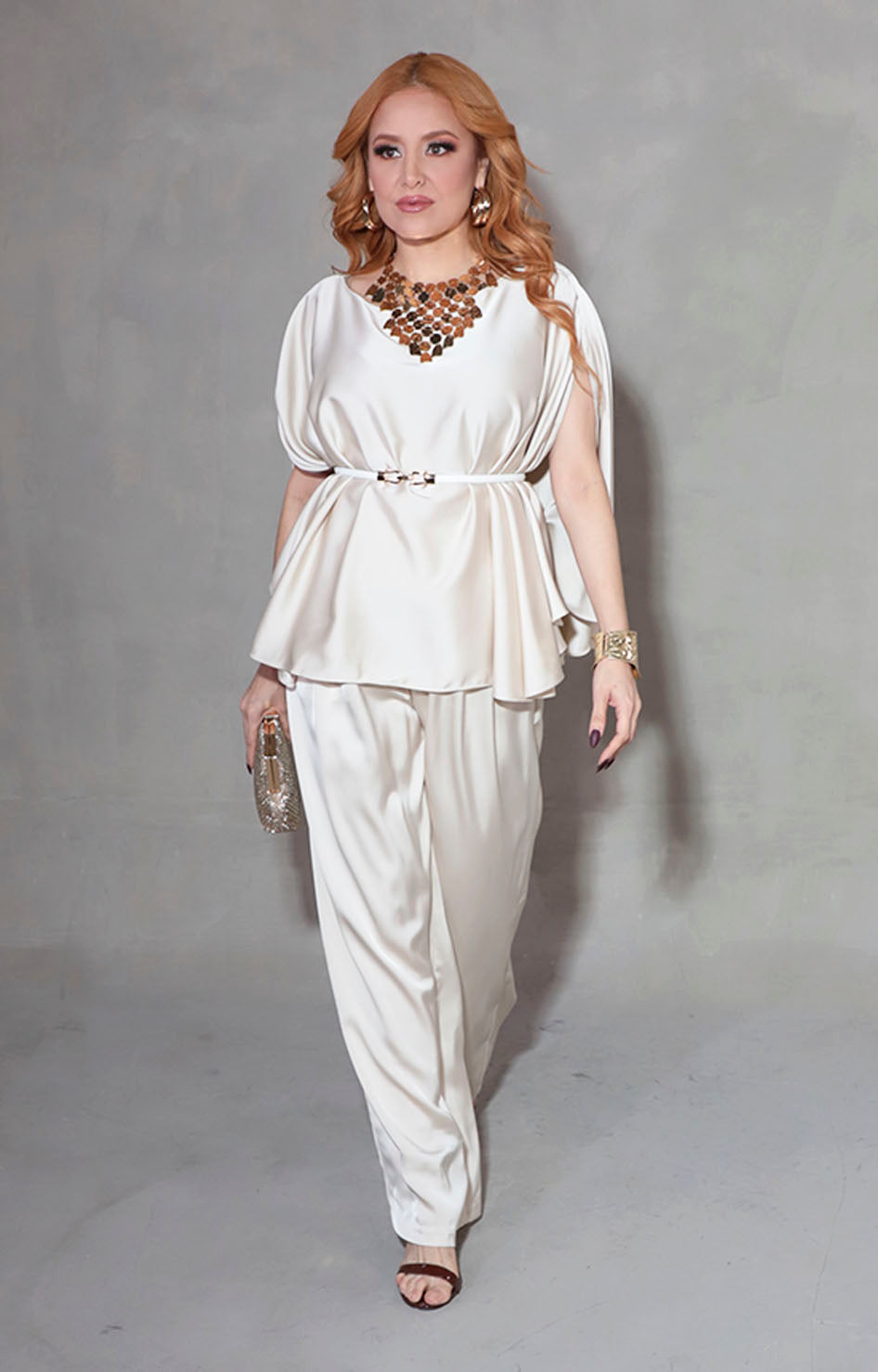 Conjunto satinado beige - CONJUNTO Boutiquemirel 