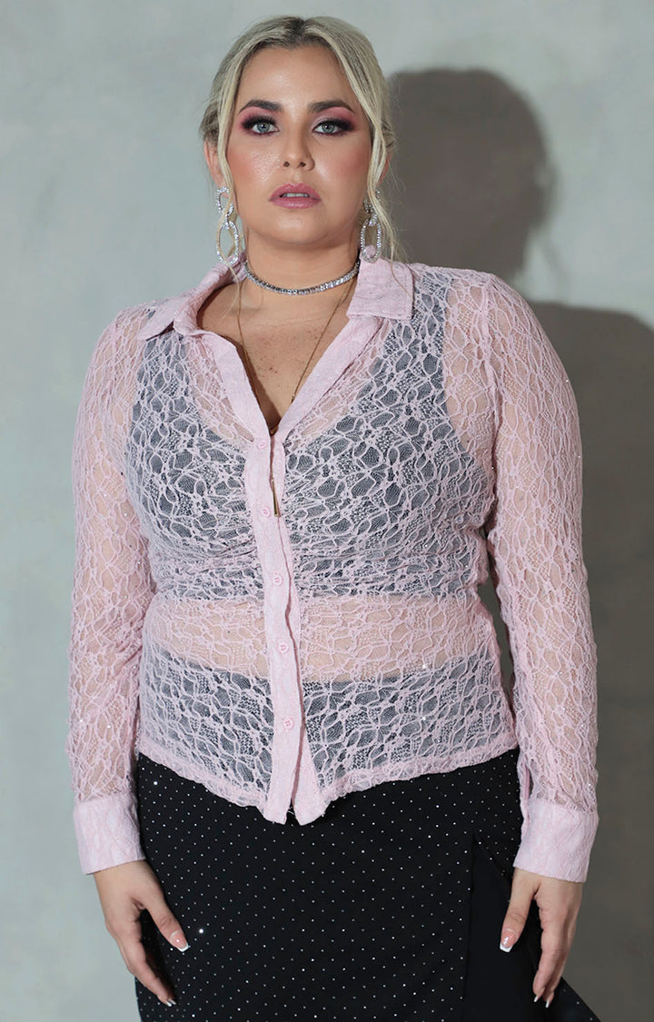 Blusa tejida rosa - BLUSA XL Boutiquemirel 