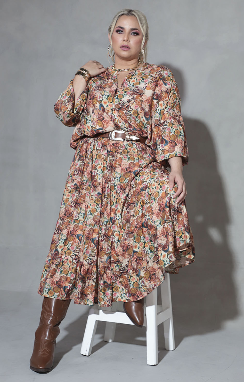 Falda chedrón floral - FALDA XL Boutiquemirel 