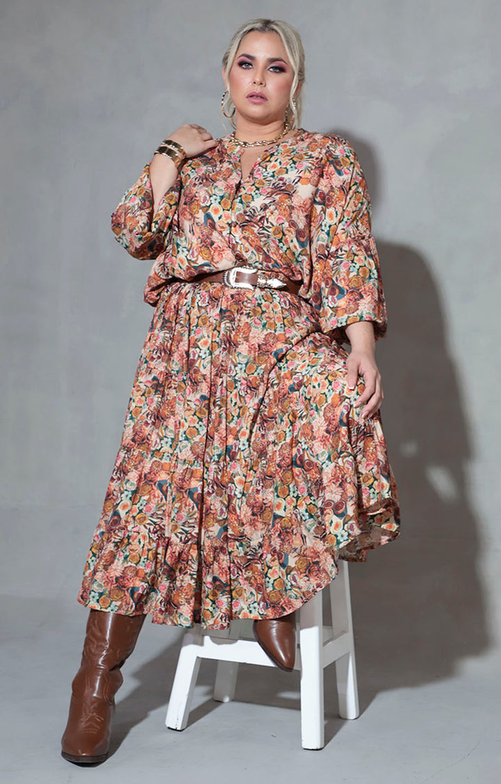 Falda chedrón floral - FALDA XL Boutiquemirel 