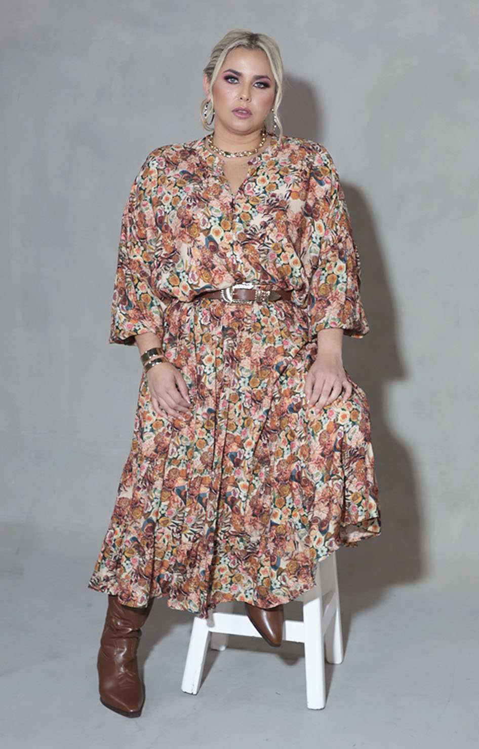 Falda chedrón floral - FALDA XL Boutiquemirel 