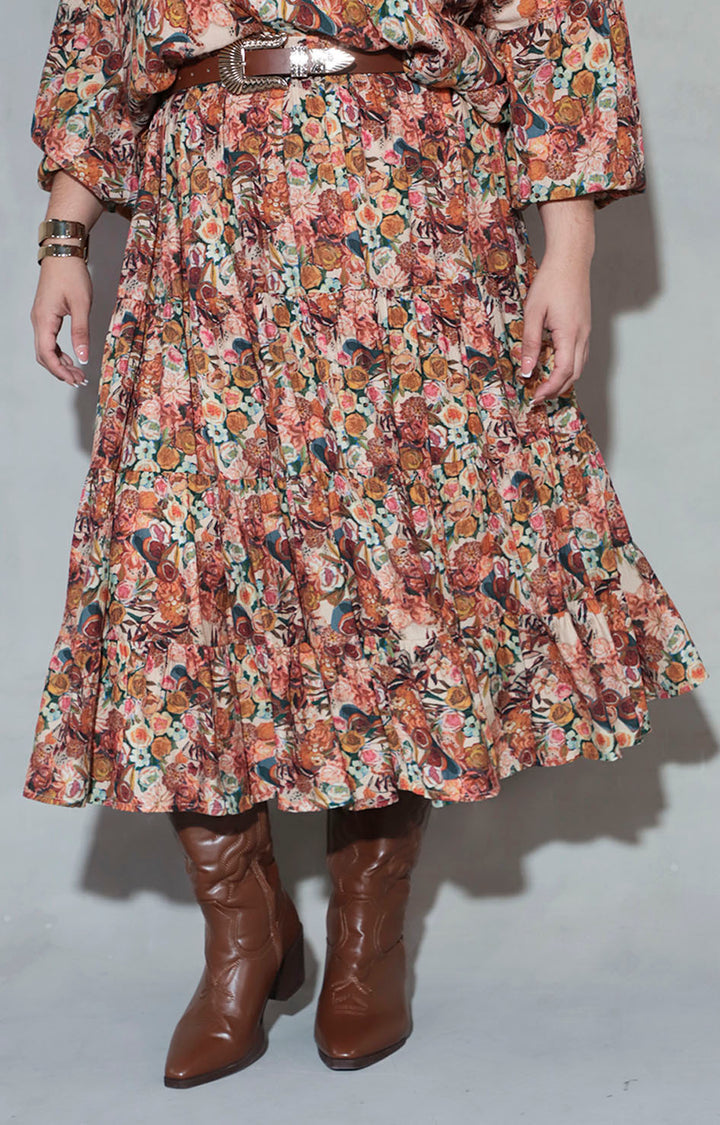 Falda chedrón floral - FALDA XL Boutiquemirel 