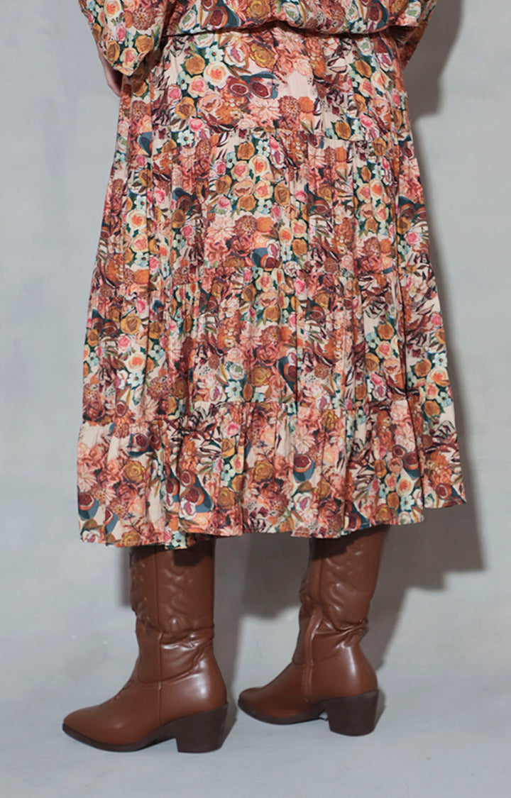 Falda chedrón floral - FALDA XL Boutiquemirel 