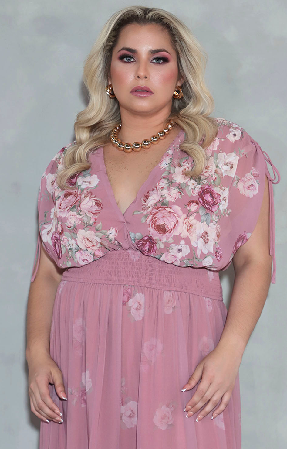 Vestido rosa con flores - VESTIDO XL Boutiquemirel 