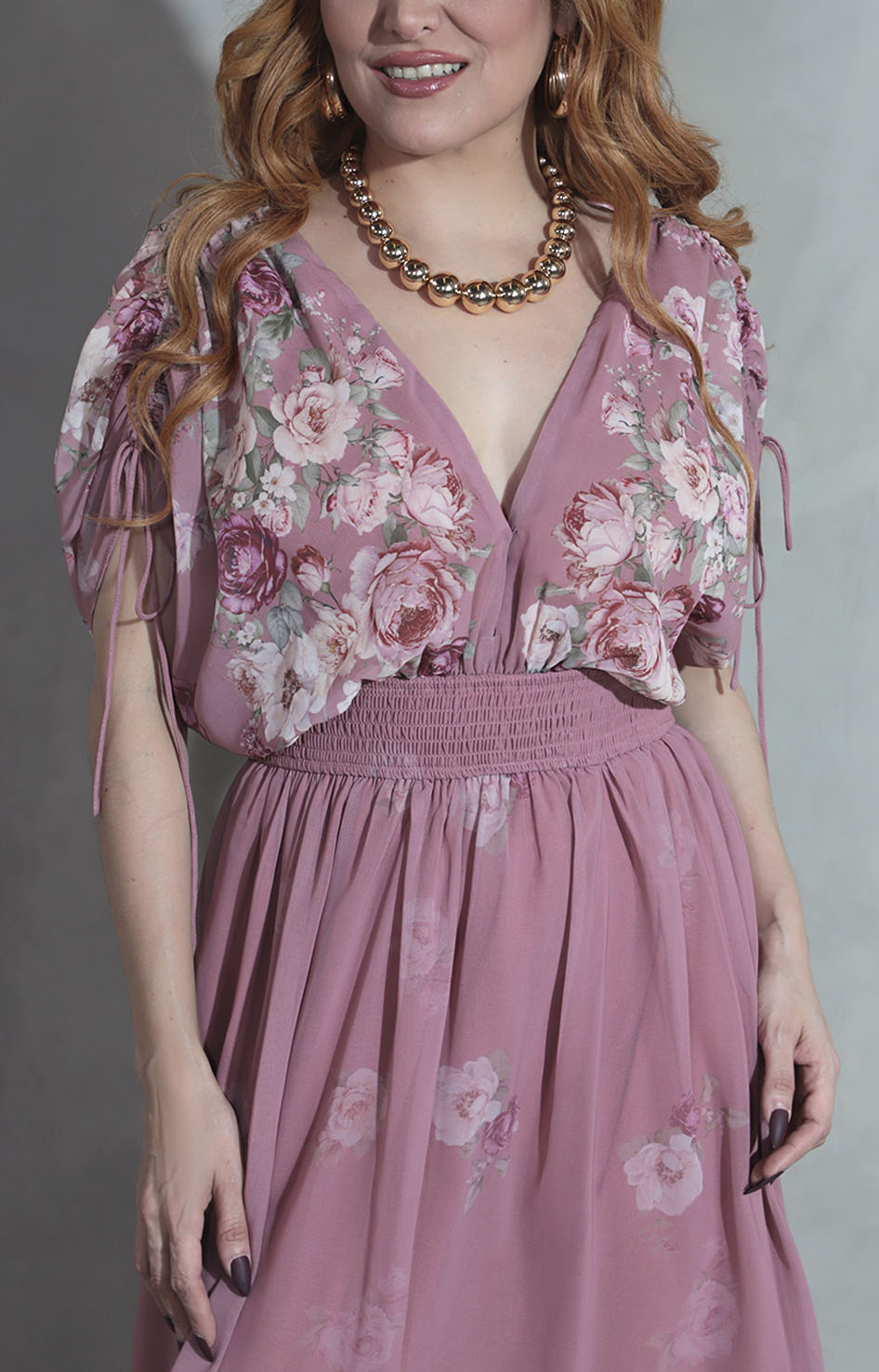 Vestido rosa con flores - VESTIDO Boutiquemirel 