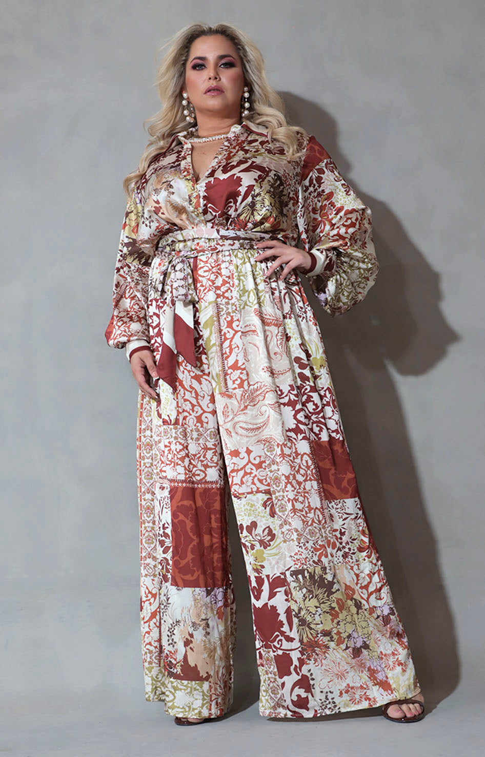 Palazzo beige paisley - PALAZZO XL Boutiquemirel 