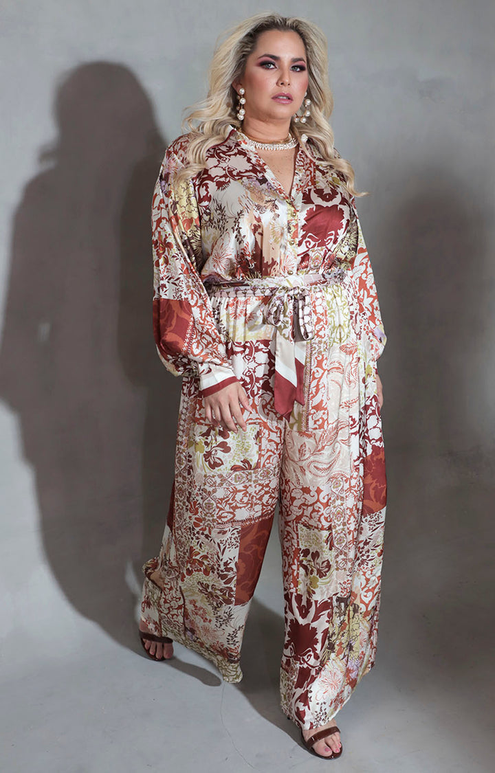 Palazzo beige paisley - PALAZZO XL Boutiquemirel 