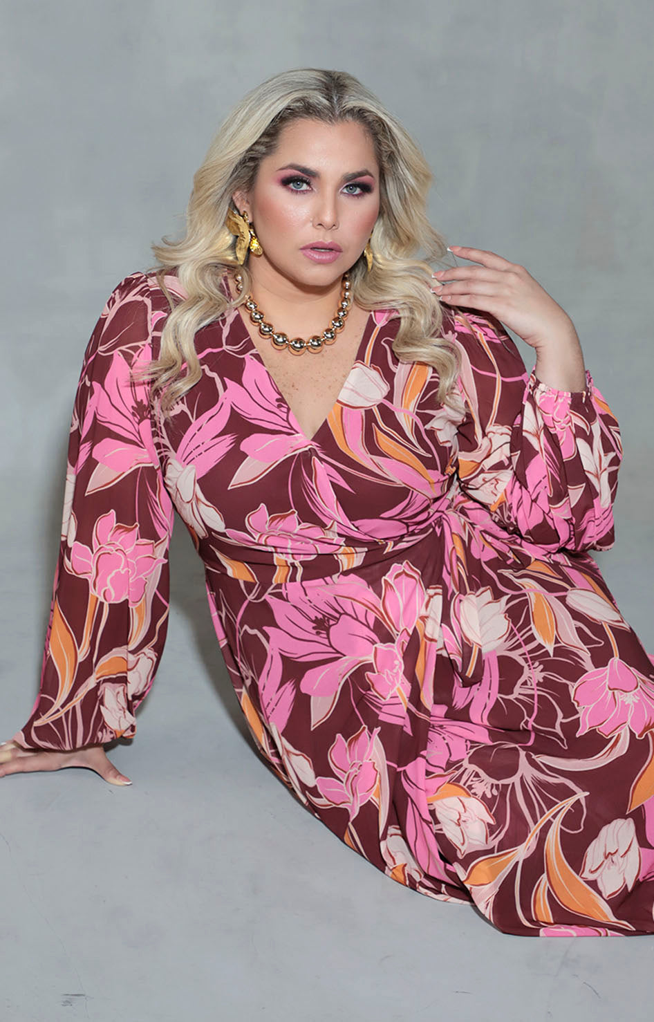 Vestido rosa floral - VESTIDO XL Boutiquemirel 