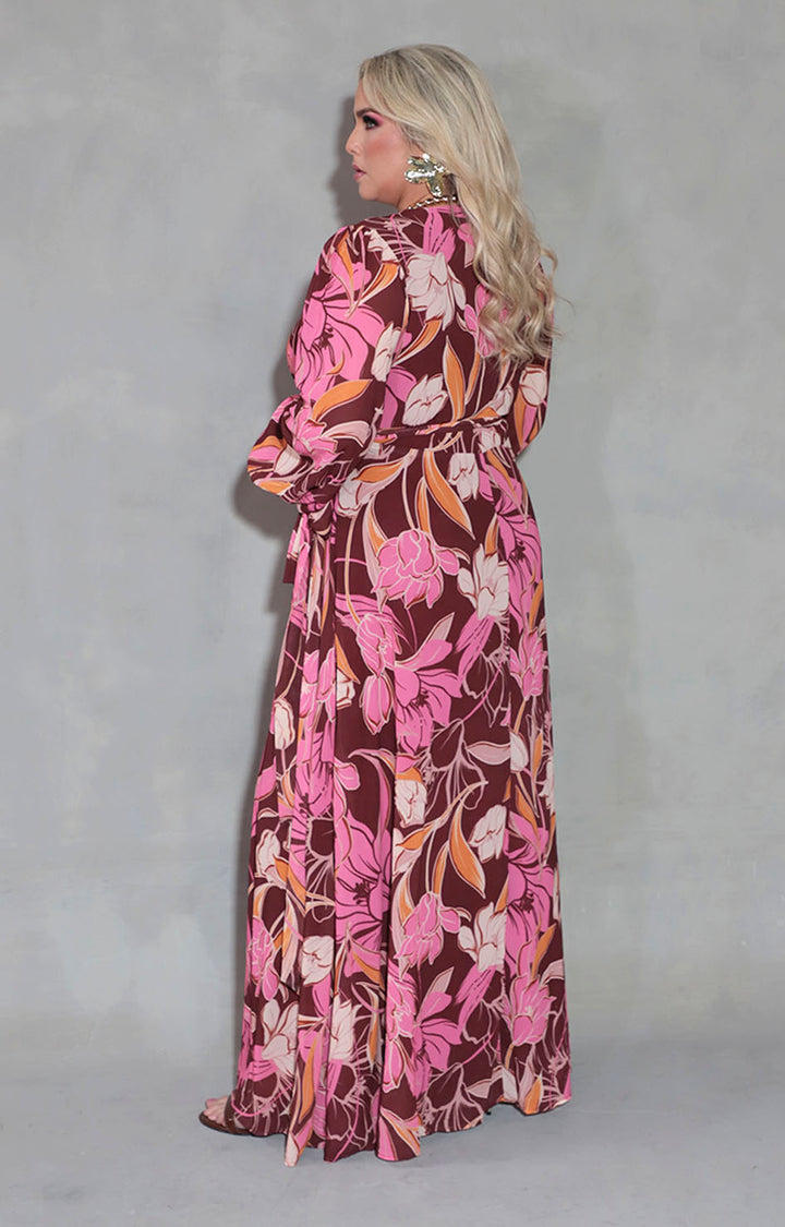 Vestido rosa floral - VESTIDO XL Boutiquemirel 