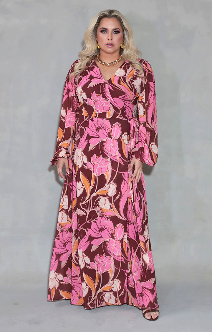 Vestido rosa floral - VESTIDO XL Boutiquemirel 