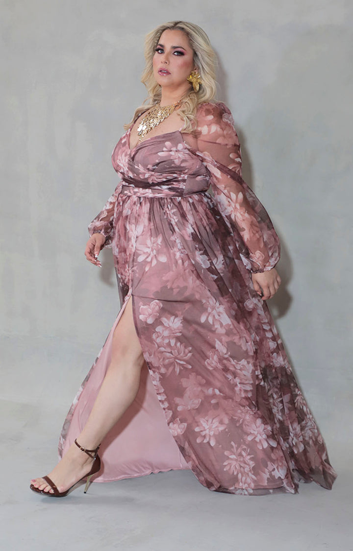 Vestido rosa con flores - VESTIDO XL Boutiquemirel 