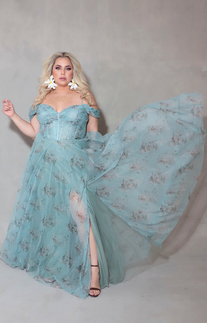 Vestido verde de gala - VESTIDO XL Boutiquemirel 