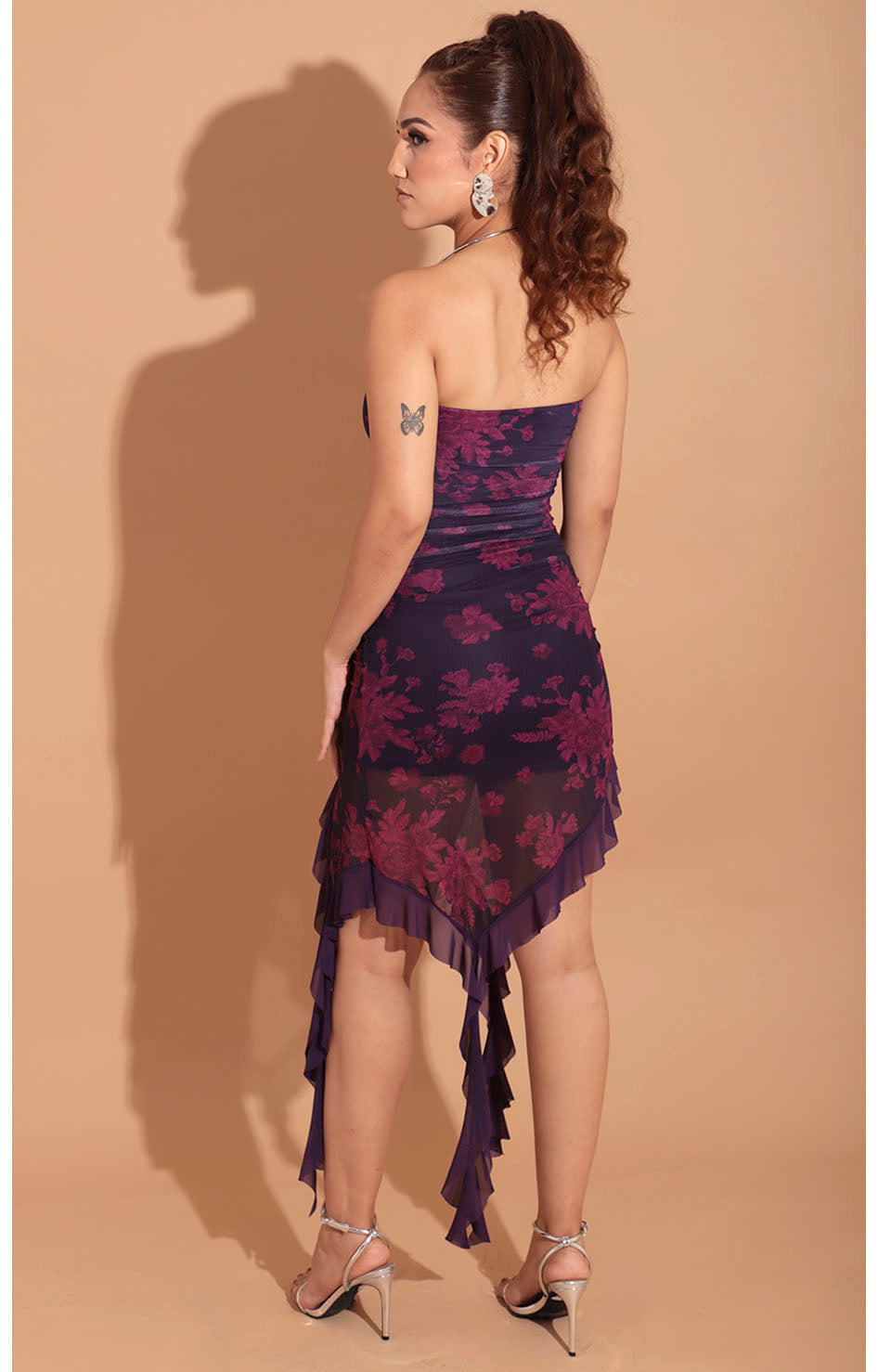 Vestido strapless morado con azul - VESTIDO Boutiquemirel 