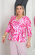 Blusa estampada con lazo