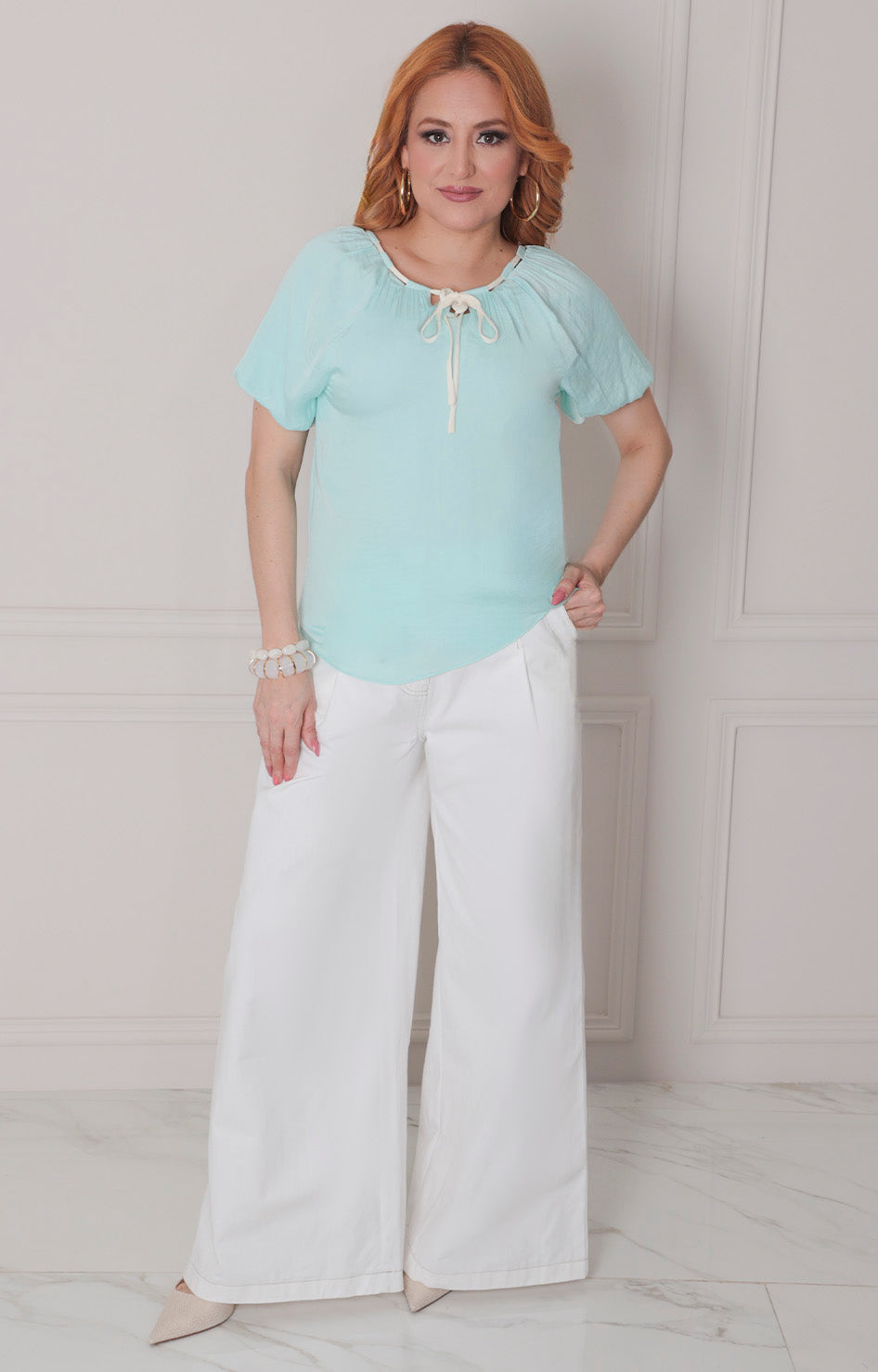 Blusa con lazo superior - BLUSAS REGULAR Boutiquemirel 