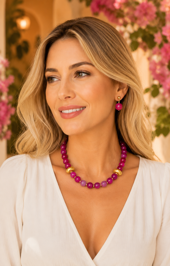 Set de perlas de color - SET COLLAR PIEDRA NATURAL Boutiquemirel 
